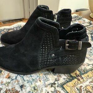 Vince Camuto Black Suede Ankle Booties